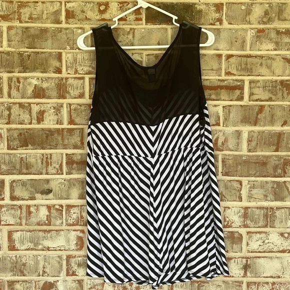 Torrid Black and White Striped Summer Blouse - Picture 5 of 6